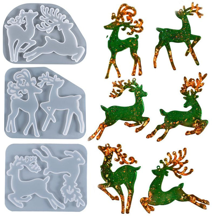 Christmas Elk Shaped Silicone Mold