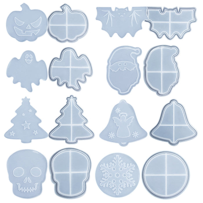 Christmas Shaker Coasters Resin Molds