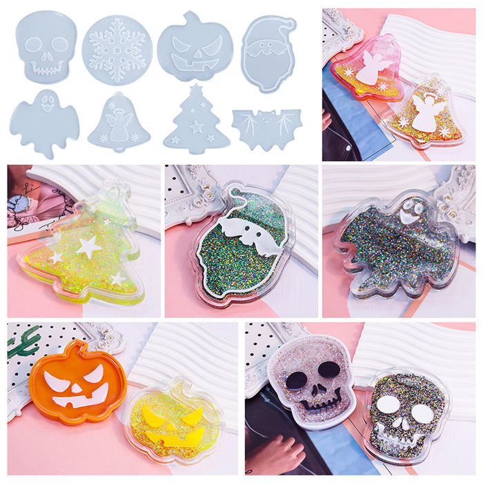 Christmas Shaker Coasters Resin Molds
