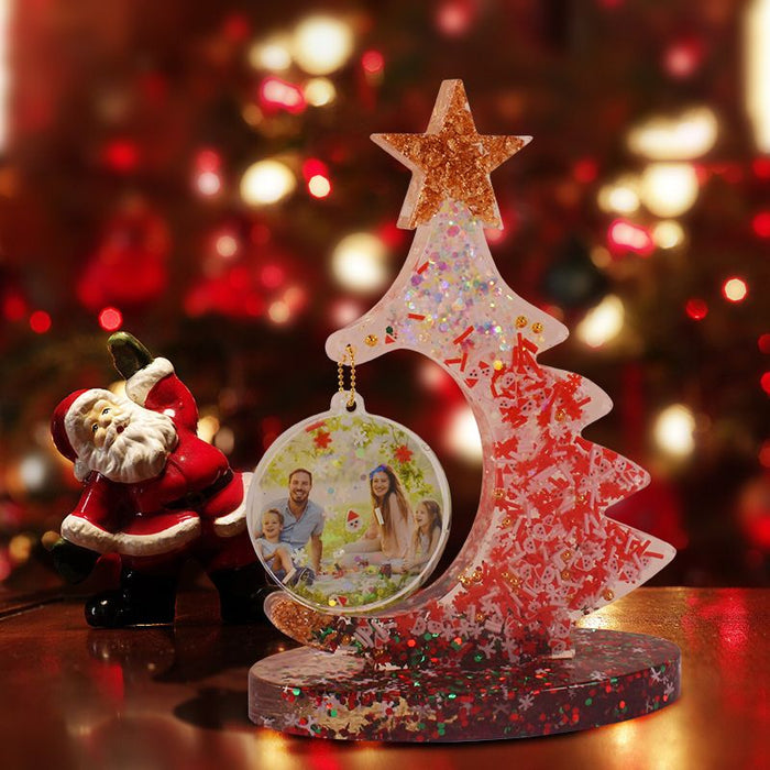 Christmas Tree Patchwork Photo Frame Resin Mold