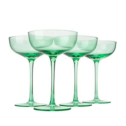 drinkware coupe bar cart colorful home