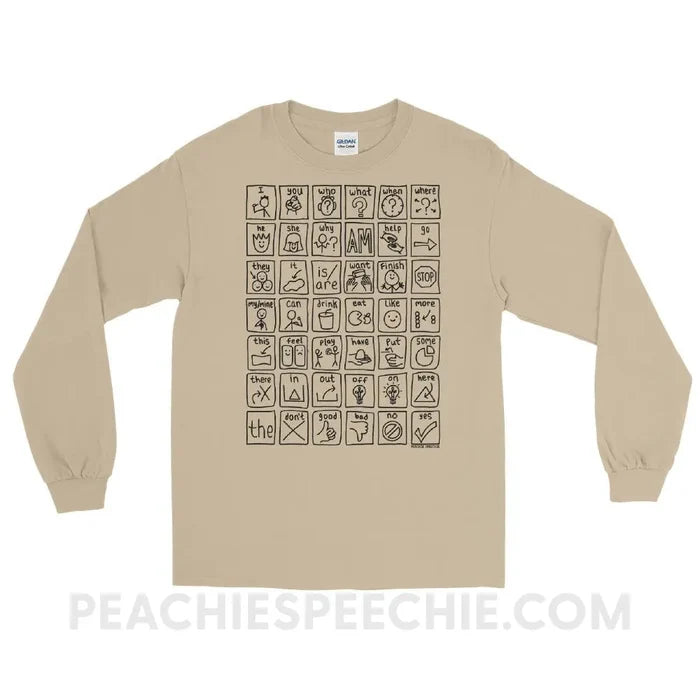 Core Board Long Sleeve Tee - Sand / S - T-Shirts & Tops peachiespeechie.com