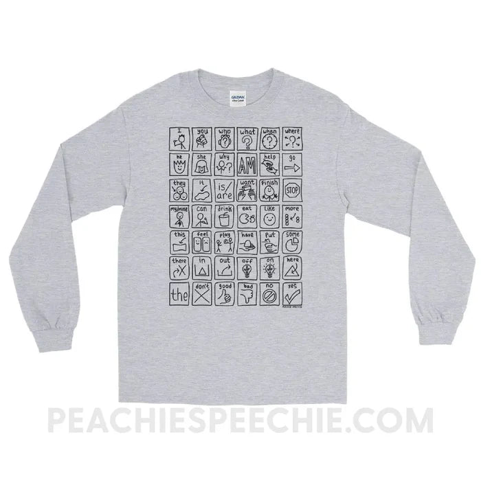 Core Board Long Sleeve Tee - Sport Grey / S - T-Shirts & Tops peachiespeechie.com