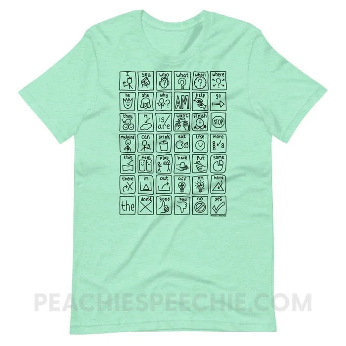 Core Board Premium Soft Tee - Heather Mint / S - T-Shirts & Tops peachiespeechie.com
