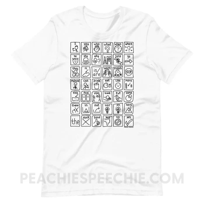 Core Board Premium Soft Tee - White / XS - T-Shirts & Tops peachiespeechie.com