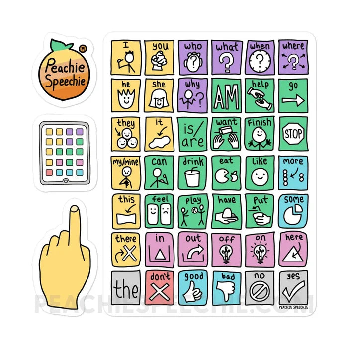 Core Board Stickers - peachiespeechie.com