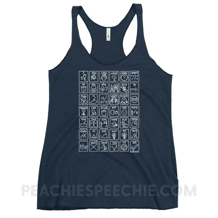 Core Board Tri-Blend Racerback - Vintage Navy / XS - Tank Tops peachiespeechie.com