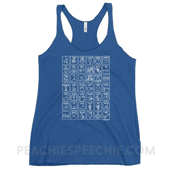 Core Board Tri-Blend Racerback - Vintage Royal / XS - Tank Tops peachiespeechie.com