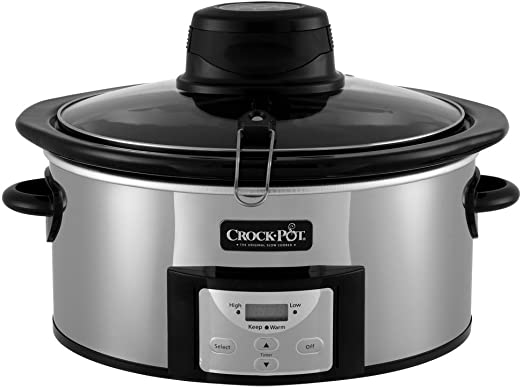 Crock-Pot 6.5 Quart Digital Slow Cooker with iStir Stirring System, Polished Stainless Steel