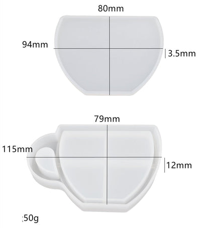 Cup Shape Coaster Coffee Coaster Set Resin Molds