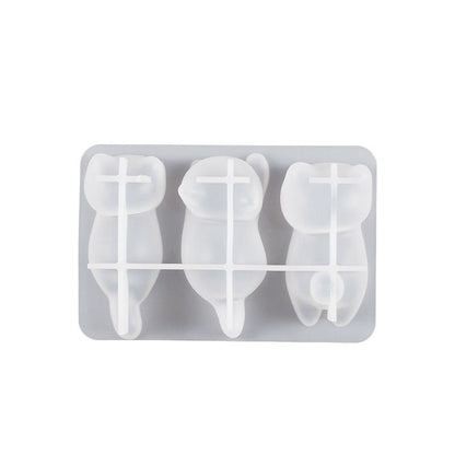 Cute Cat Back Ornament Resin Mold