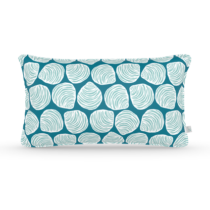 Decorative Lumbar Pillow in Shell Game: Lagoon