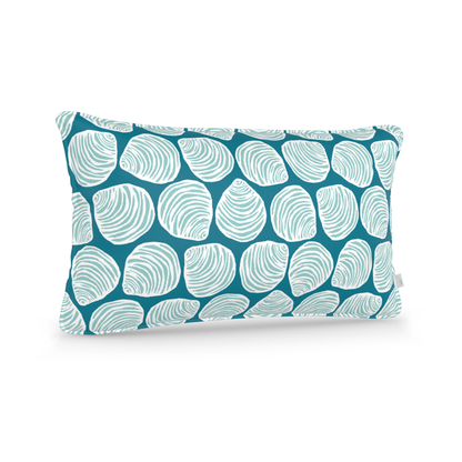 Decorative Lumbar Pillow in Shell Game: Lagoon