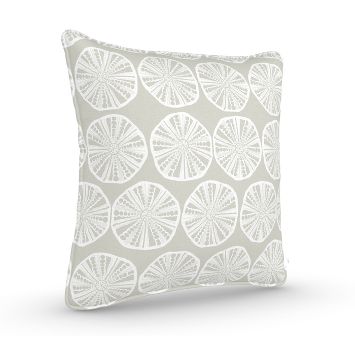 Decorative Throw Pillow in Sea Biscuit: Oyster