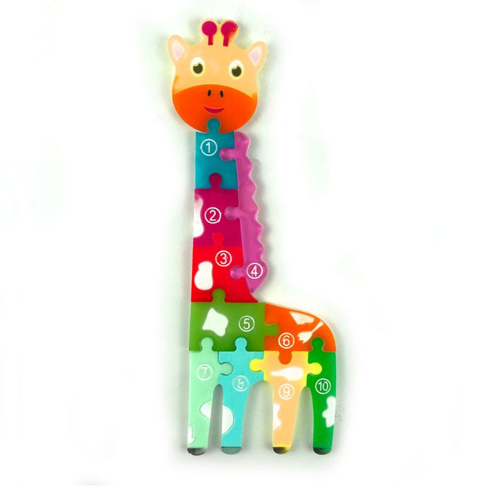 Dinosaur Shape Puzzle with Numbers Toy Resin Mold