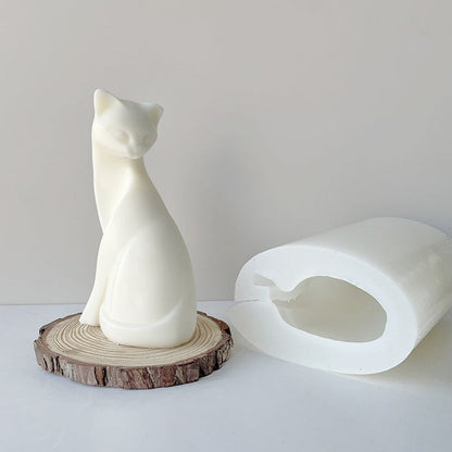 Elegant Cat Ornament Resin Mold