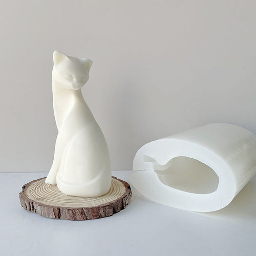 Elegant Cat Ornament Resin Mold