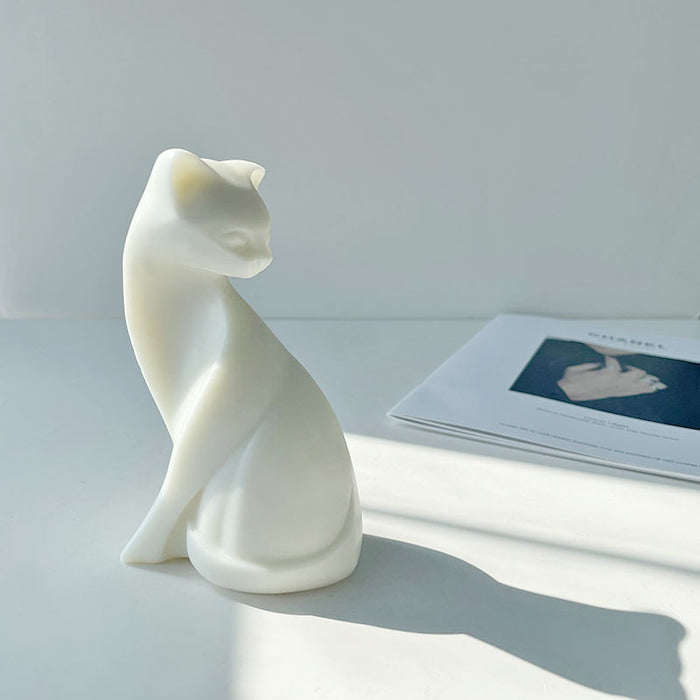 Elegant Cat Ornament Resin Mold