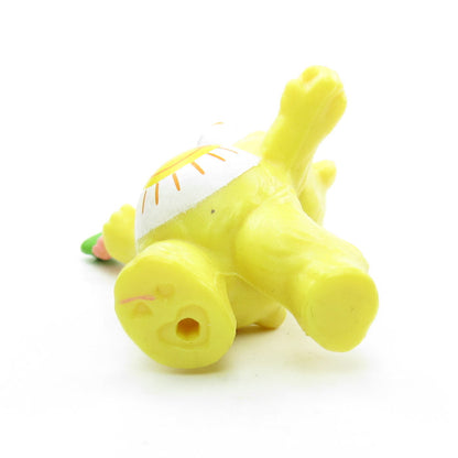 Care Bears miniature figurine Funshine Bear Dancing with a Colorful Butterfly