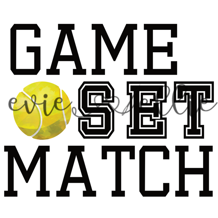 Game Set Match Sub- Multiple Colors