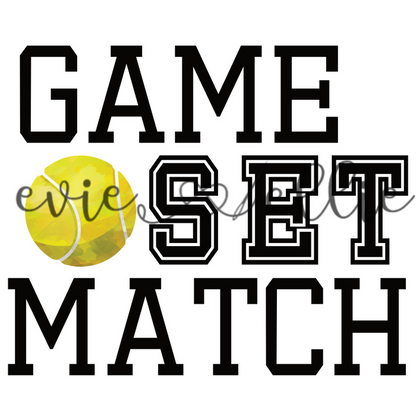Game Set Match Sub- Multiple Colors