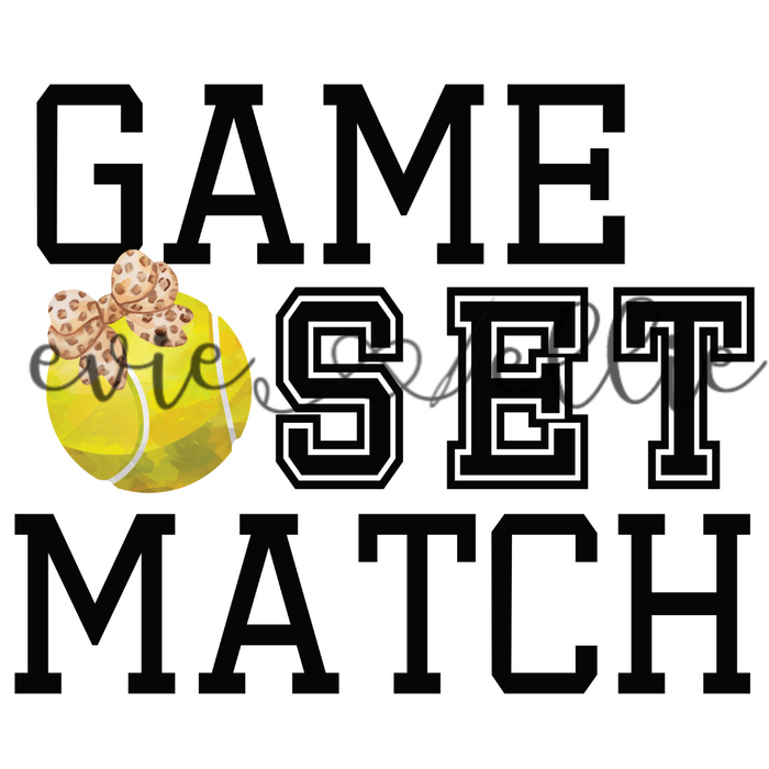Game Set Match Sub- Multiple Colors