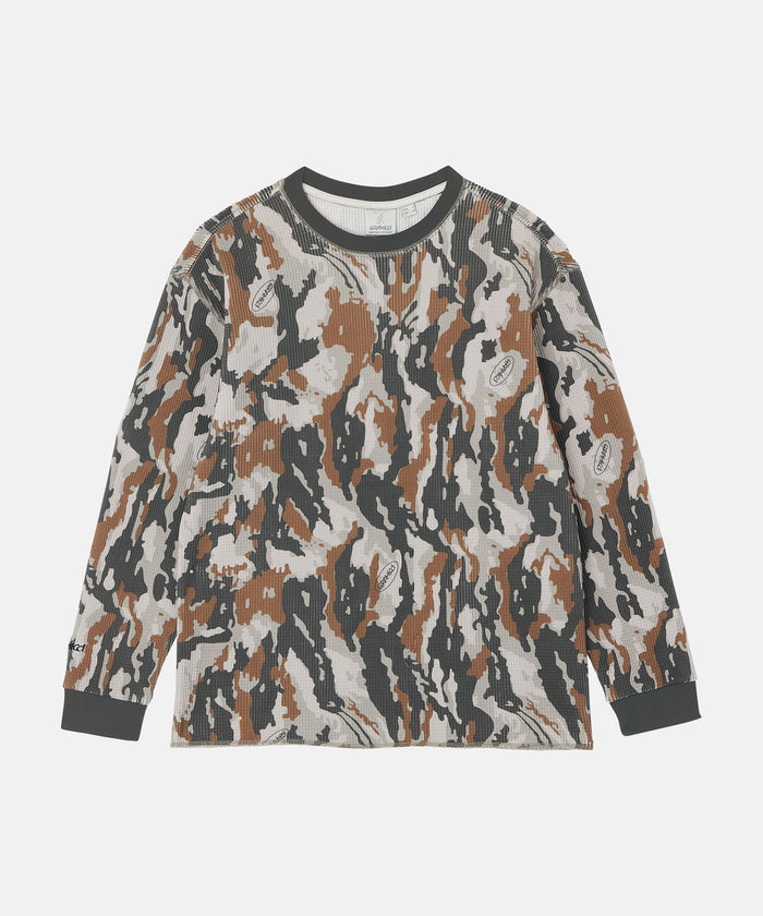 Gramicci Waffle Crew - Bark Camo