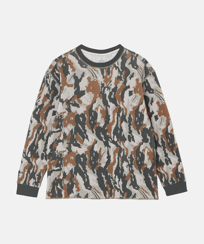 Gramicci Waffle Crew - Bark Camo