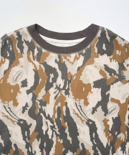 Gramicci Waffle Crew - Bark Camo