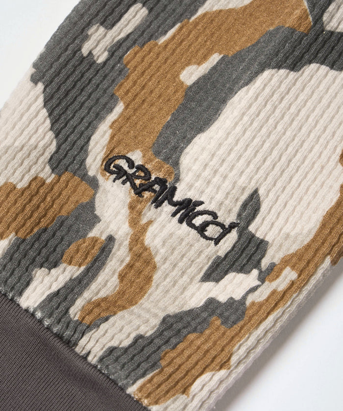 Gramicci Waffle Crew - Bark Camo