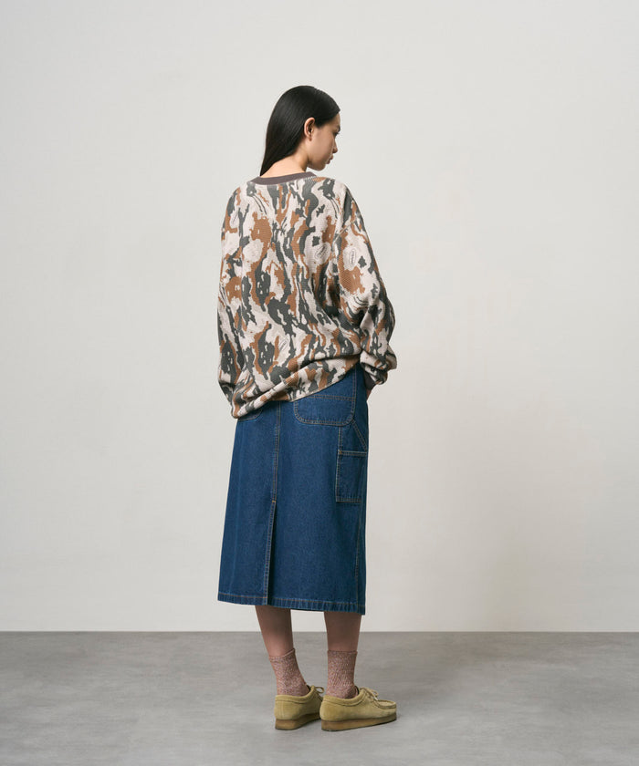 Gramicci Waffle Crew - Bark Camo