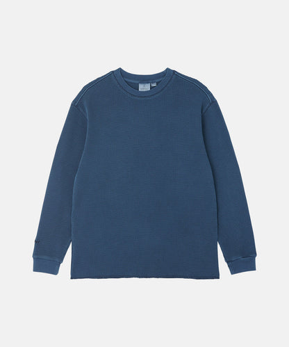 Gramicci Waffle Crew - Dark Navy Pigment