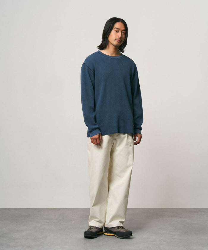 Gramicci Waffle Crew - Dark Navy Pigment