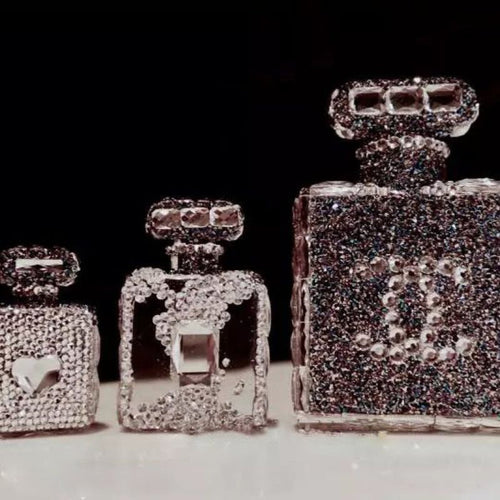 Handmade 3pcs Diamond Perfume Bottle Ornament Resin Molds