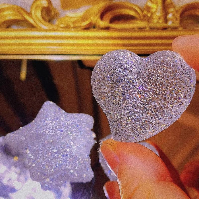 Handmade Cluster Crystals Heart Star Decoration Resin Molds