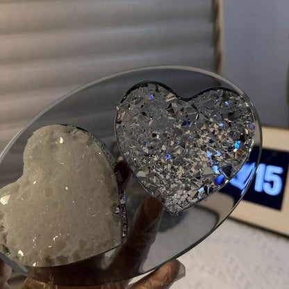 Handmade Crystal Cluster Inlay for Heart Shape Resin Mold