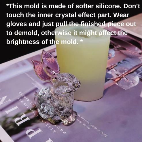 Handmade Crystal Rabbit Ornament Resin Mold