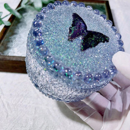 Handmade Diamond Butterfly Storage Box Resin Mold