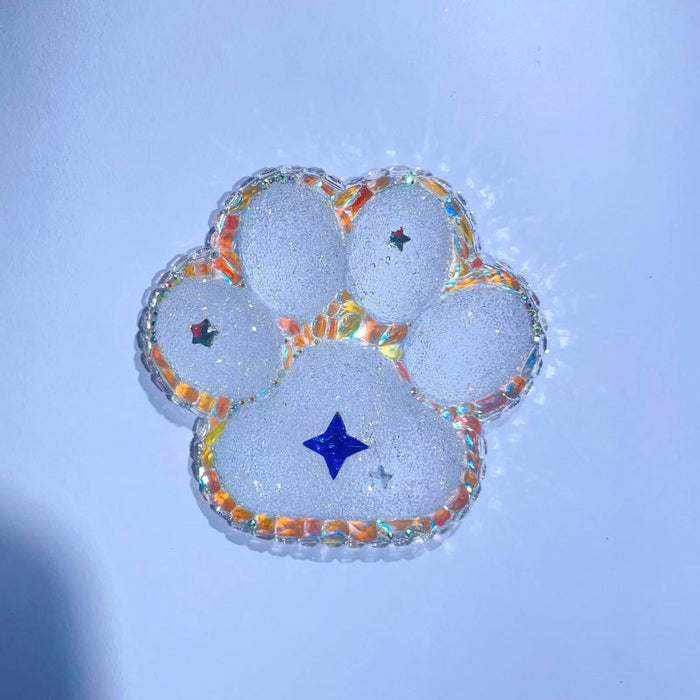 Handmade  Diamond Cat's Paw Storage Jar Resin Molds