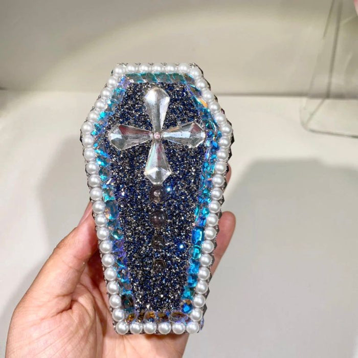 Handmade Diamond Luxury Coffin Storage Box Resin Molds