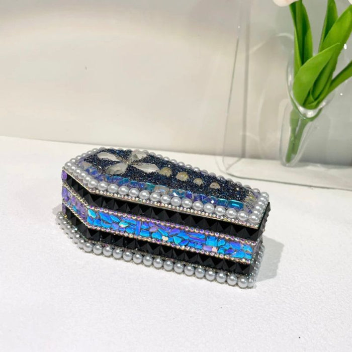 Handmade Diamond Luxury Coffin Storage Box Resin Molds