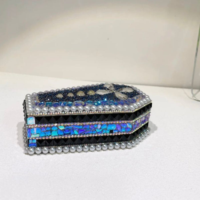 Handmade Diamond Luxury Coffin Storage Box Resin Molds