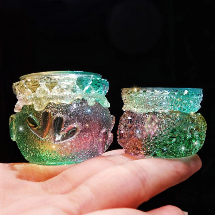 Handmade Diamond Mini Pudding Storage Jar Resin Molds