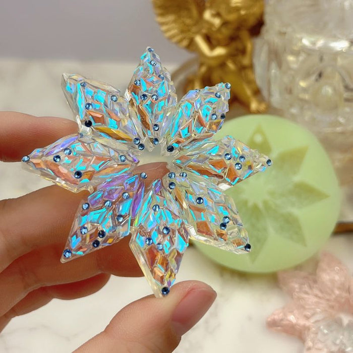 Handmade Diamond Snowflake Resin Mold Decorative Pendant
