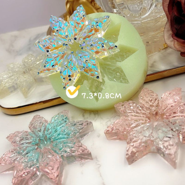Handmade Diamond Snowflake Resin Mold Decorative Pendant