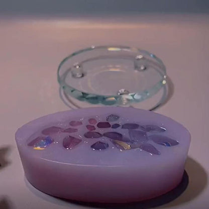 Handmade Large Size Cluster Crystal Ornament Resin Molds