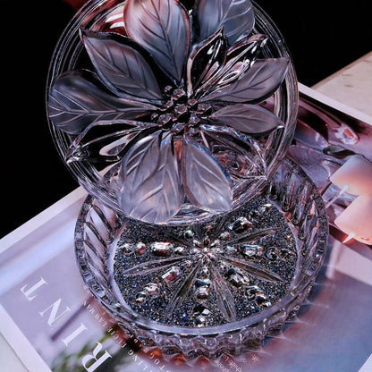 Handmade Luxury Diamond Flower Storage Box Resin Molds