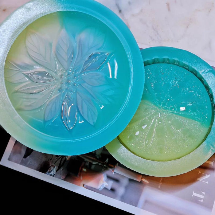 Handmade Luxury Diamond Flower Storage Box Resin Molds