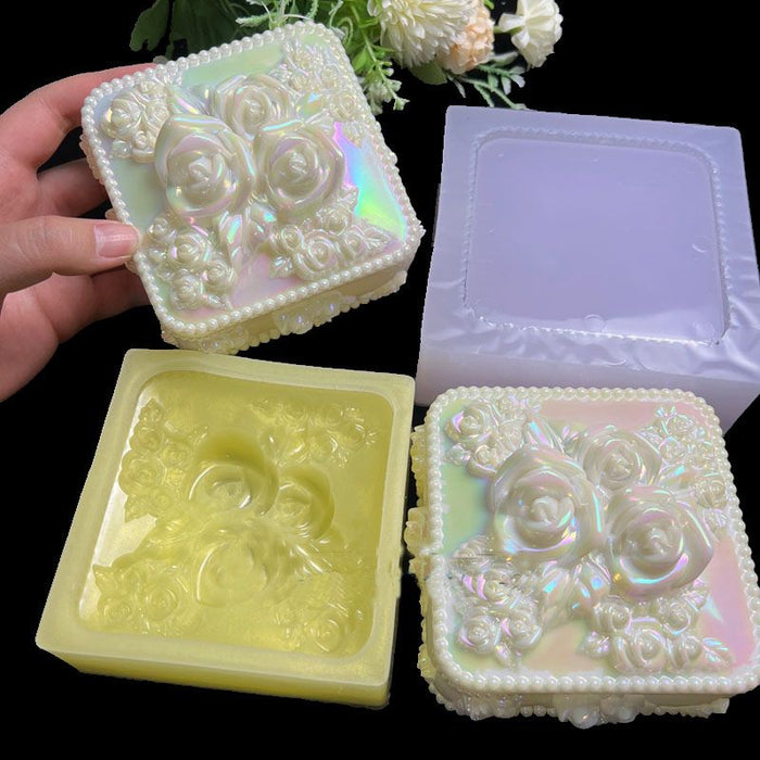 Handmade Silicone Rose Box Resin Mold