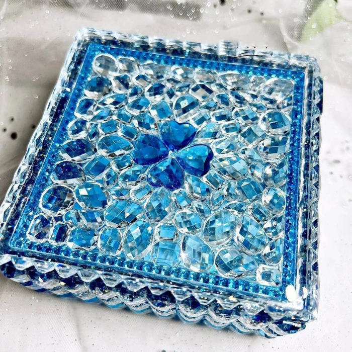 Handmade Square Large Diamond Storage Box Resin Molds